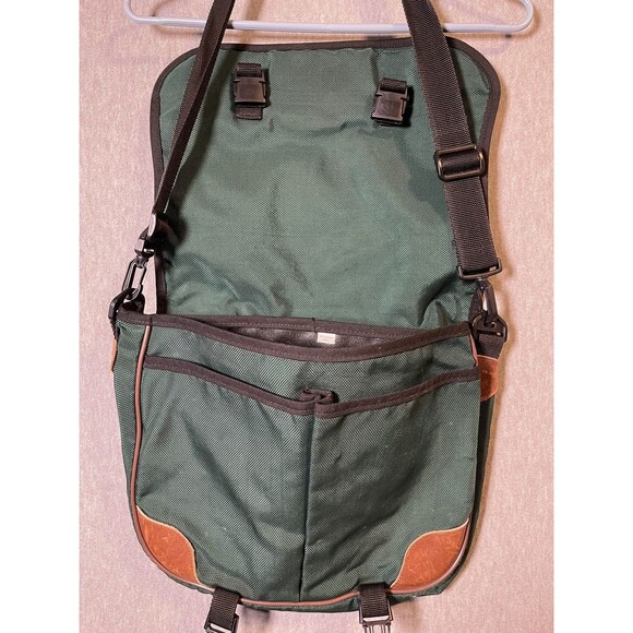 Vintage Pendleton Wool Canvas Leather Messenger Bag Crossbody Aztec Southwestern - Picture 2 of 4